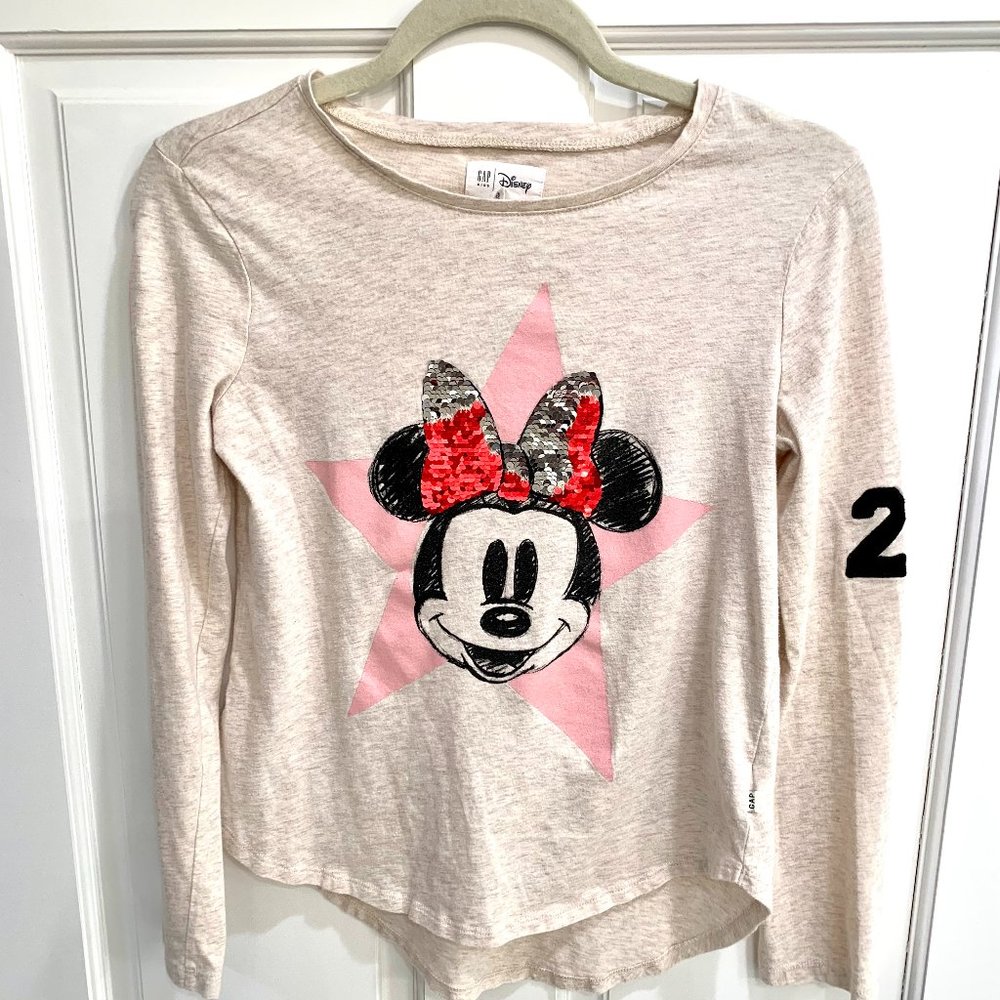 Disney Minnie Mouse flip long sleeve shirt by GAP